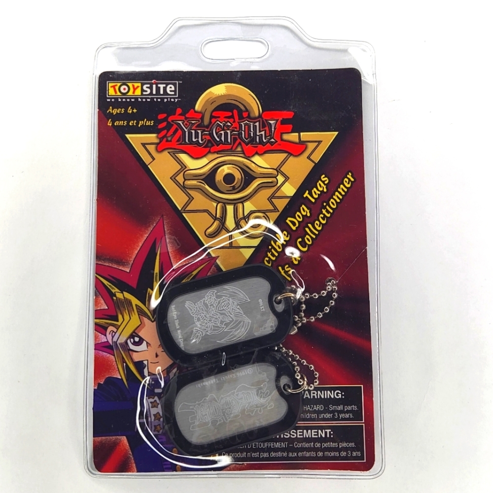 Vintage Yu-Gi-Oh Red-Eyes Black Metal Dragon Dog Tag 1996 yugioh